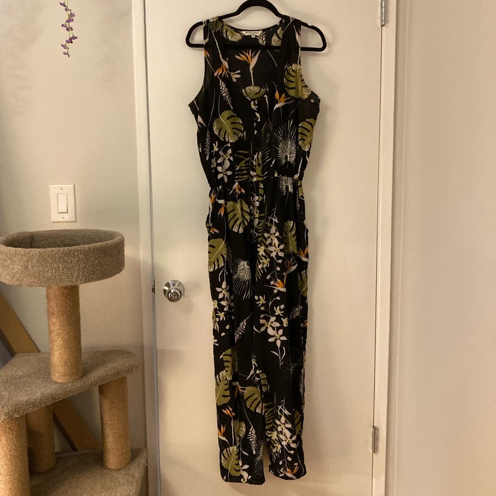 Tropical Print Jumpsuit